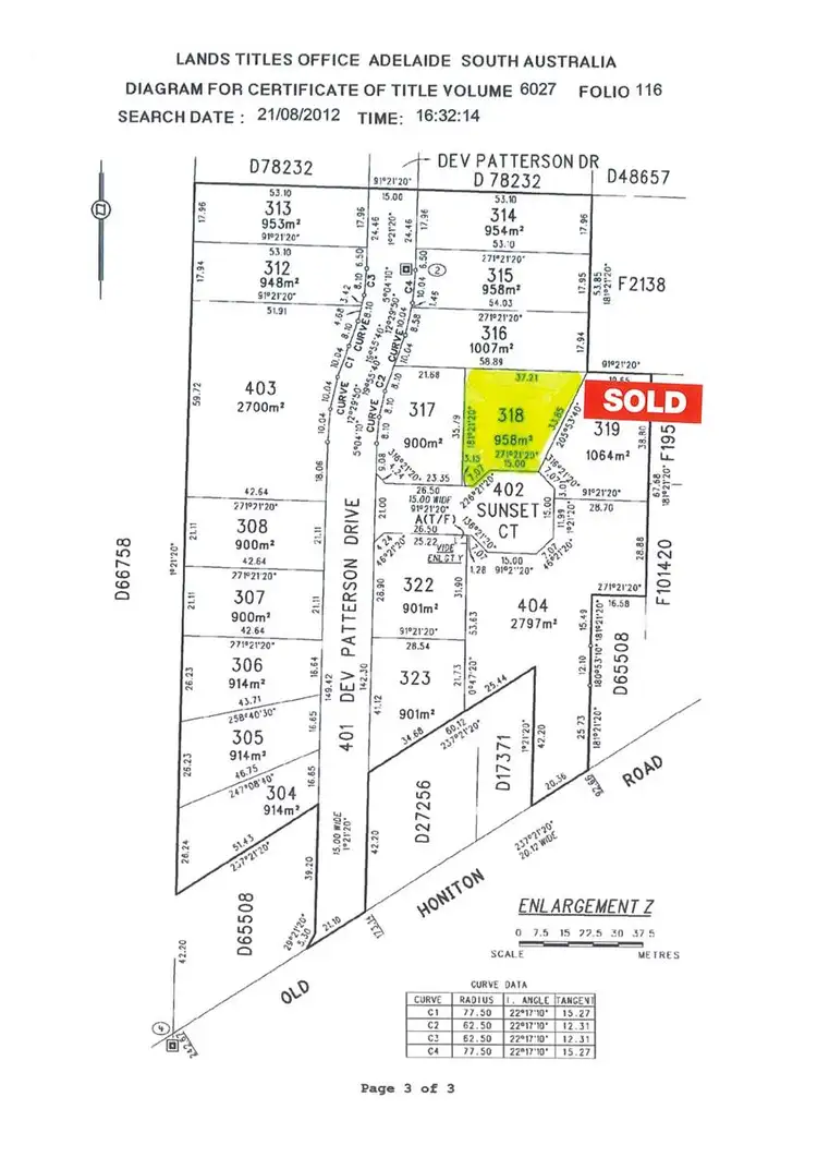Floorplan of Homely land listing, LOT 318,319/318 Sunset Court, Edithburgh SA 5583