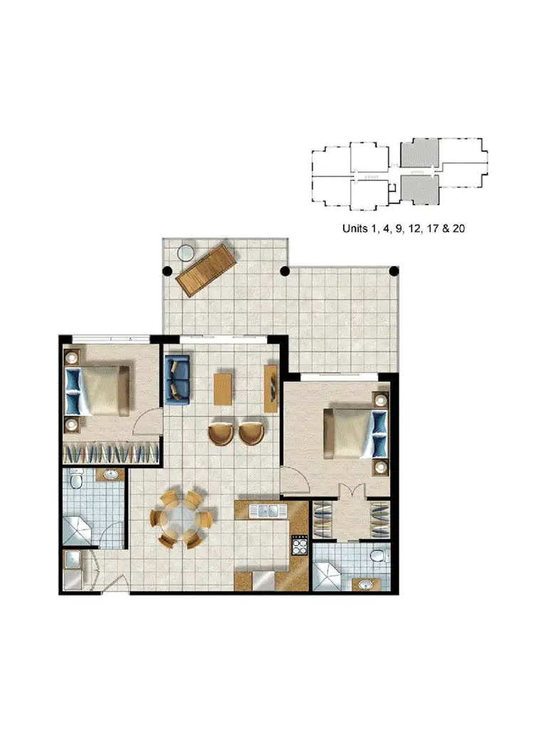 Floorplan of Homely apartment listing, 20/35 Dunmore Terrace, Auchenflower QLD 4066