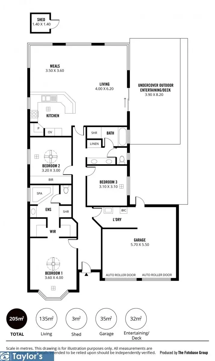 Floorplan of Homely house listing, 12 Toner Crescent, Evanston Park SA 5116