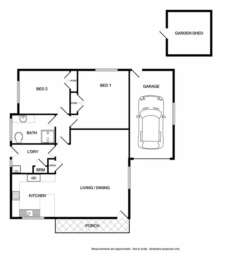 Floorplan of Homely unit listing, 3/8 Emery Court, West Wodonga VIC 3690