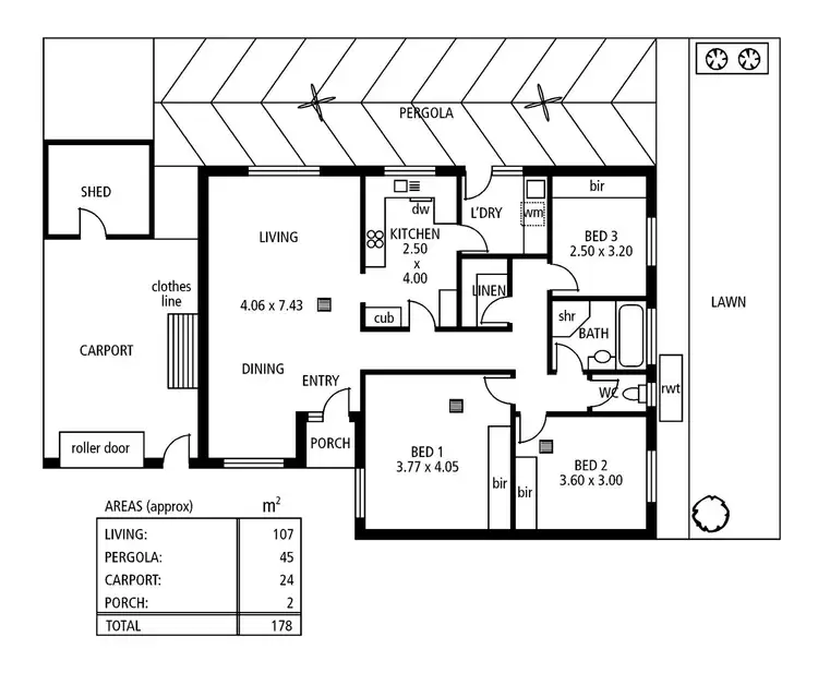 Floorplan of Homely unit listing, 3/1 Marshall Street, Felixstow SA 5070