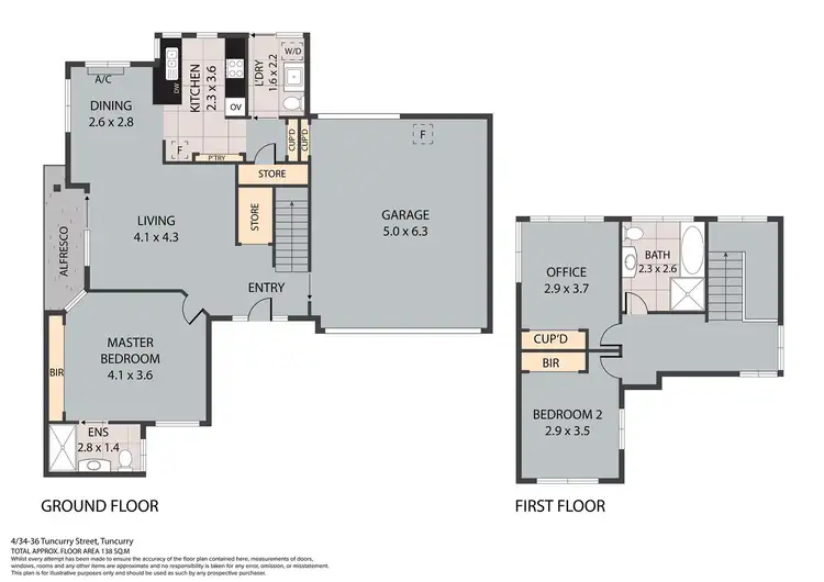 Floorplan of Homely townhouse listing, 4/34-36 Tuncurry Street, Tuncurry NSW 2428