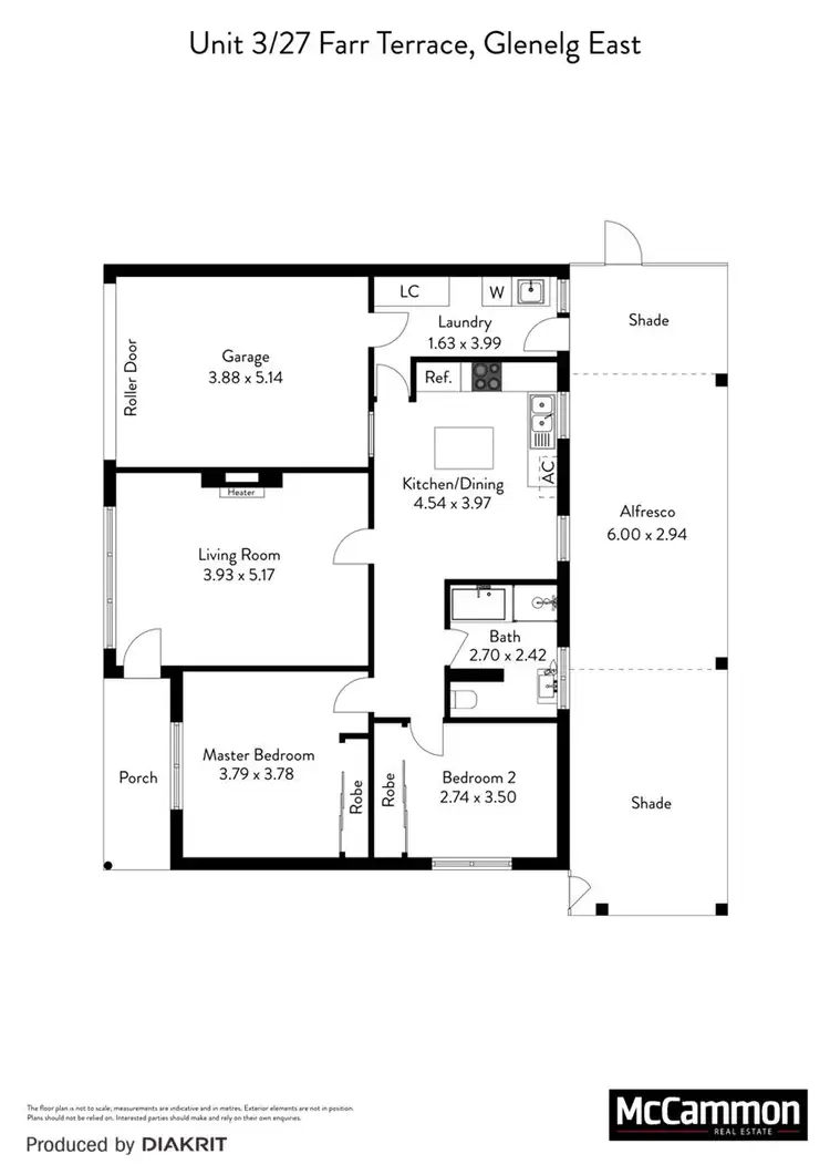Floorplan of Homely unit listing, 3/27 Farr Terrace, Glenelg East SA 5045