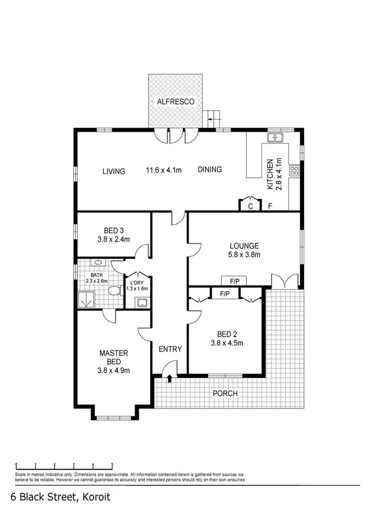 Floorplan of Homely house listing, 6 Black Street, Koroit VIC 3282