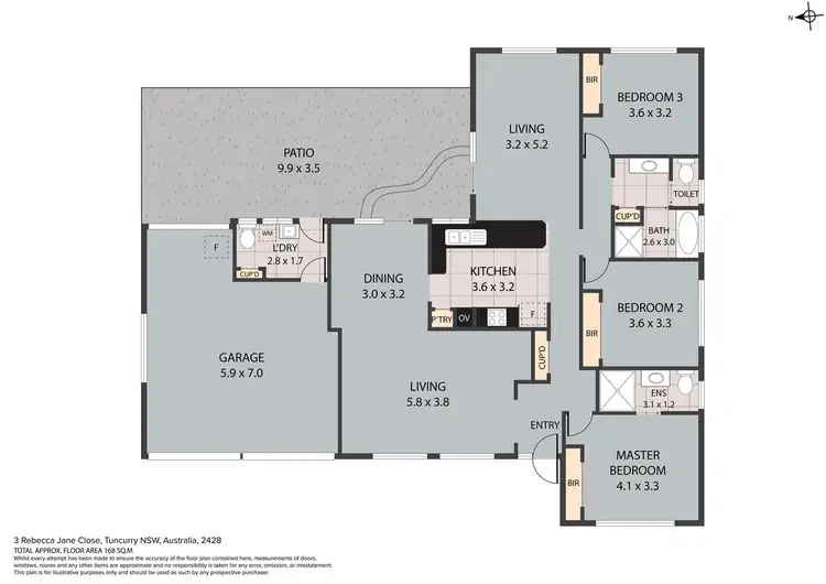 Floorplan of Homely house listing, 3 Rebecca Jane Close, Tuncurry NSW 2428
