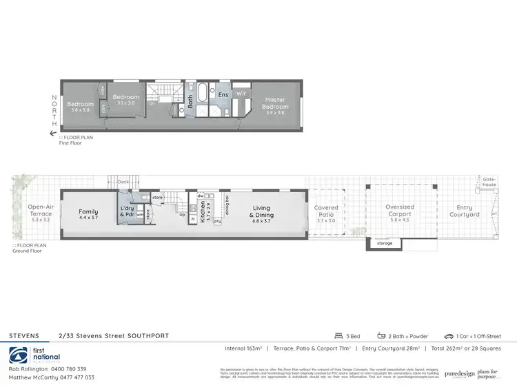 Floorplan of Homely semi-detached listing, 2/33 Stevens Street, Southport QLD 4215