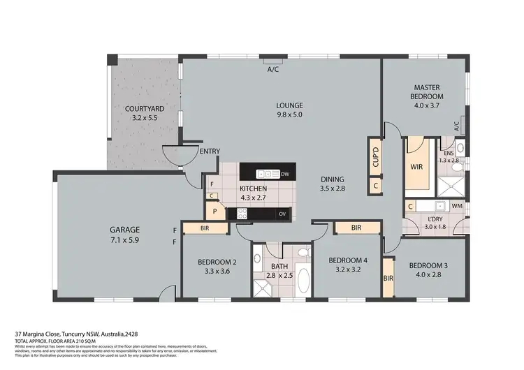 Floorplan of Homely house listing, 37 Margina Close, Tuncurry NSW 2428