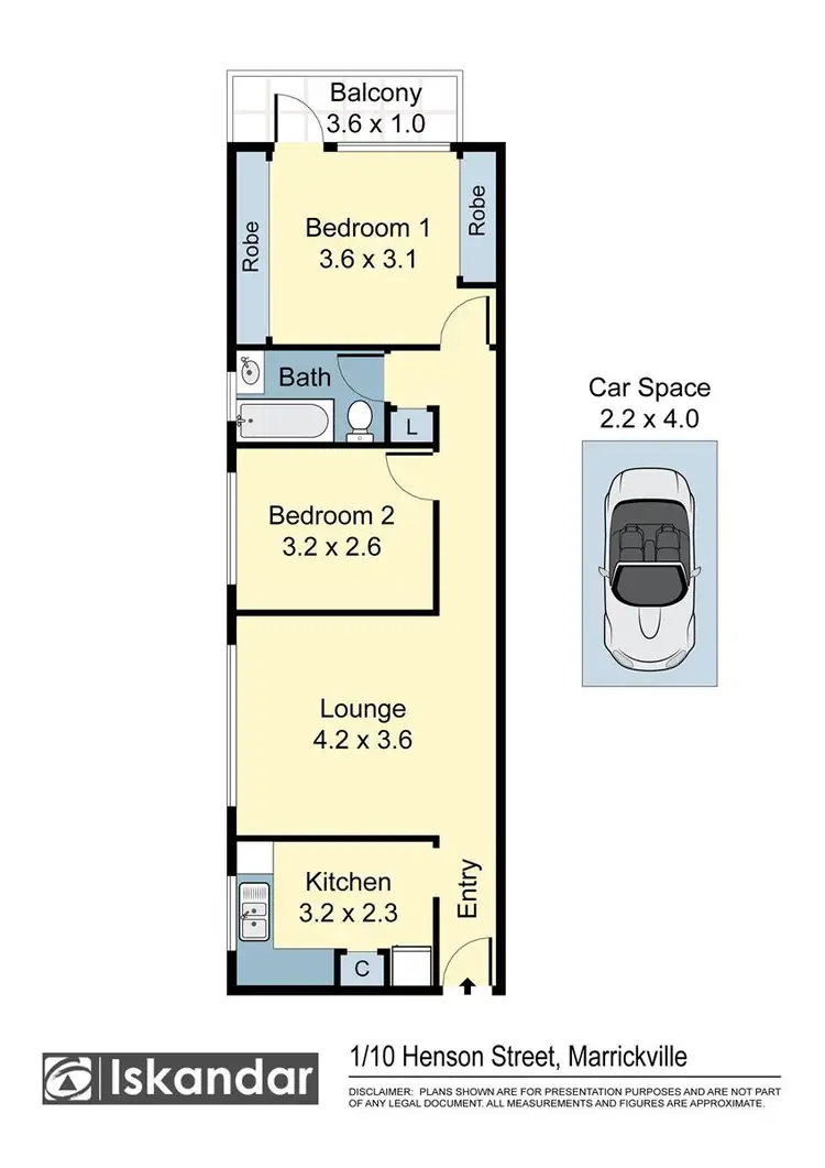 Floorplan of Homely unit listing, 1/10 Henson Street, Marrickville NSW 2204
