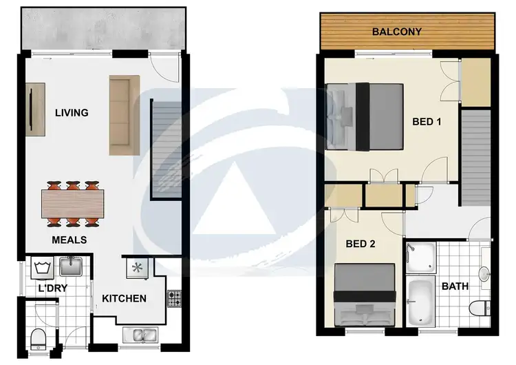Floorplan of Homely townhouse listing, 3/53 Park Road, Slacks Creek QLD 4127