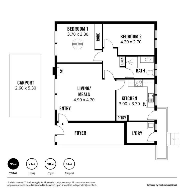 Floorplan of Homely unit listing, 2/77A Lockwood Road, Burnside SA 5066