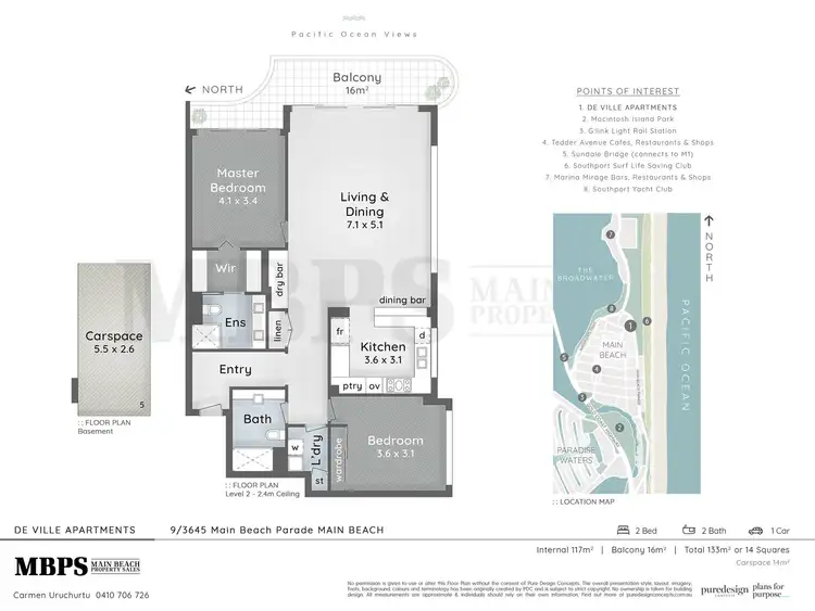 Floorplan of Homely apartment listing, 'DE VILLE' 3645 Main Beach Parade, Main Beach QLD 4217
