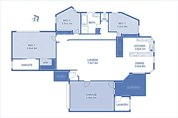 Floorplan of Homely villa listing, 1/1 Ell Close, Forster NSW 2428