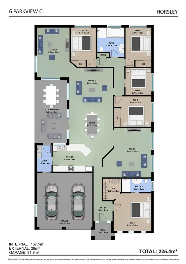Floorplan of Homely house listing, 6 Parkview Close, Horsley NSW 2530
