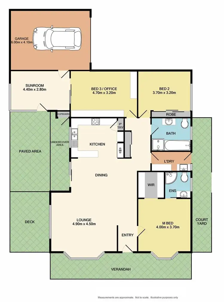 Floorplan of Homely townhouse listing, 1/9 Priory Lane, Beechworth VIC 3747