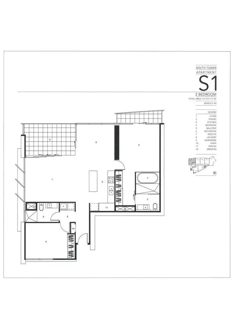 Floorplan of Homely apartment listing, 1271/9 Ferny Avenue, Surfers Paradise QLD 4217