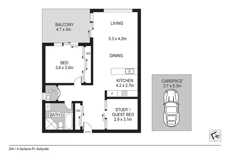 Floorplan of Homely apartment listing, 205/4 Gerbera Place, Kellyville NSW 2155