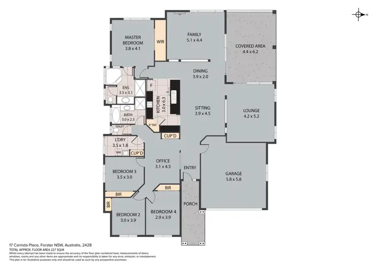 Floorplan of Homely house listing, 17 Carinda Place, Forster NSW 2428