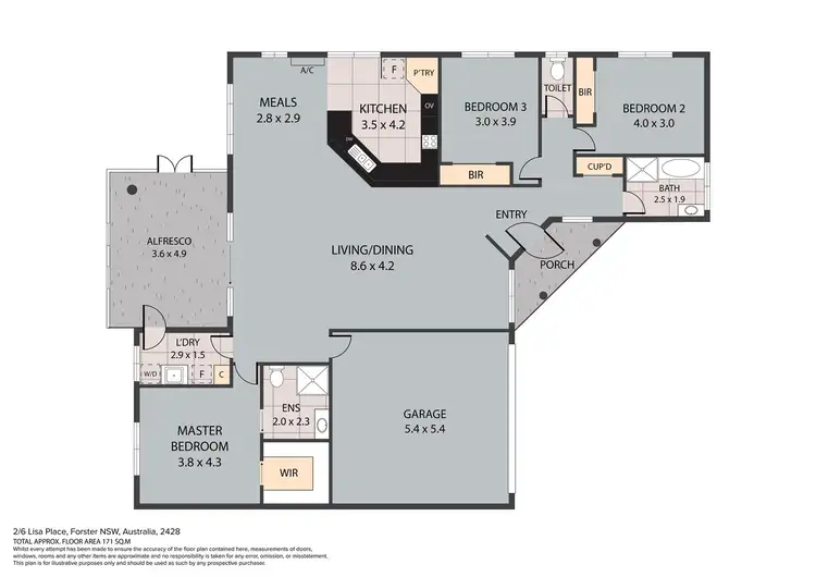 Floorplan of Homely villa listing, 2/6 Lisa Place, Forster NSW 2428