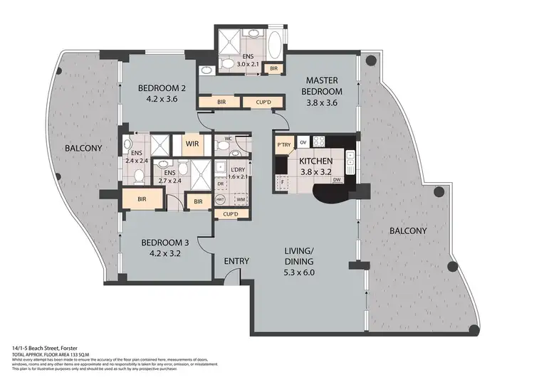Floorplan of Homely apartment listing, 14/1-5 Beach Street, Forster NSW 2428