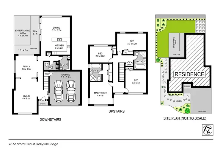 Floorplan of Homely house listing, 45 Seaford Circuit, Kellyville Ridge NSW 2155