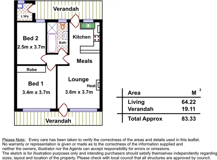 Floorplan of Homely unit listing, 4/69 Helmsdale Avenue, Glengowrie SA 5044