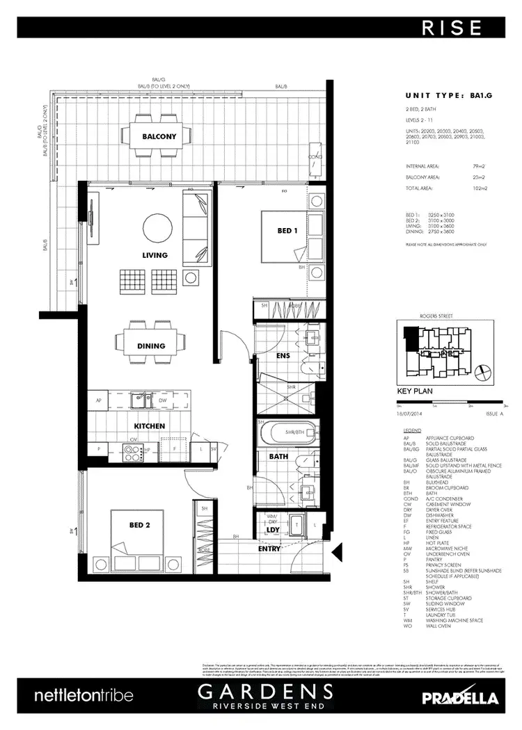Floorplan of Homely apartment listing, 21003/60 Rogers Street, West End QLD 4101