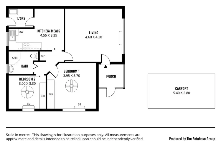 Floorplan of Homely unit listing, 1/59 Tutt Avenue, Kingswood SA 5062