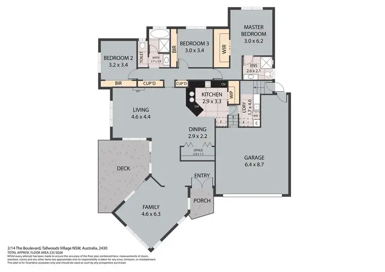 Floorplan of Homely villa listing, 2/14 The Boulevard, Tallwoods Village NSW 2430