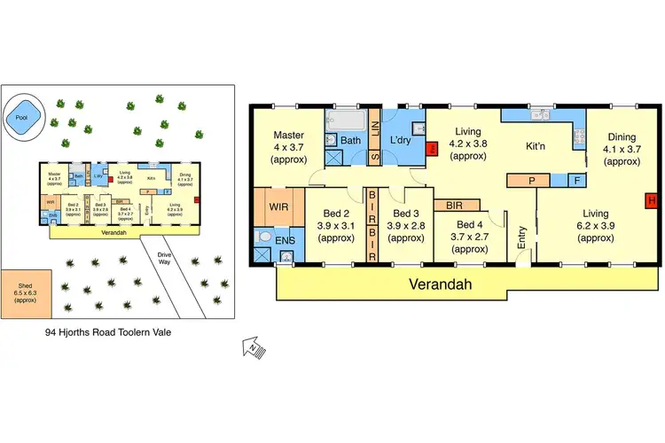 Floorplan of Homely house listing, 94 Hjorths Road, Toolern Vale VIC 3337