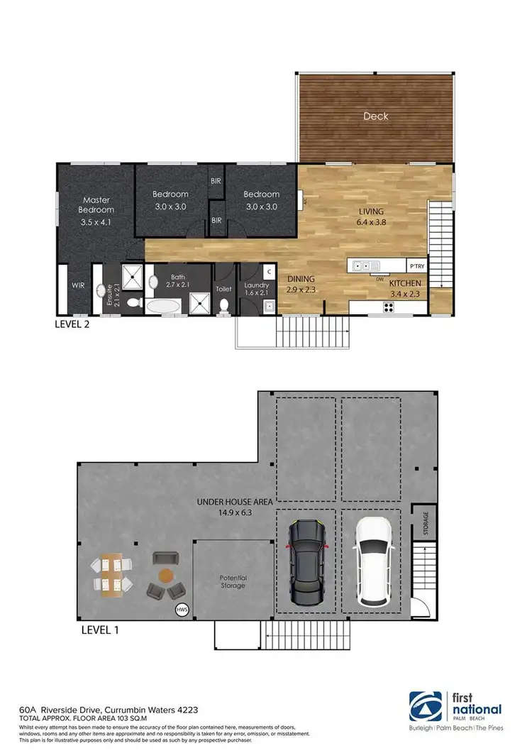 Floorplan of Homely house listing, 60B Riverside Drive, Currumbin Waters QLD 4223
