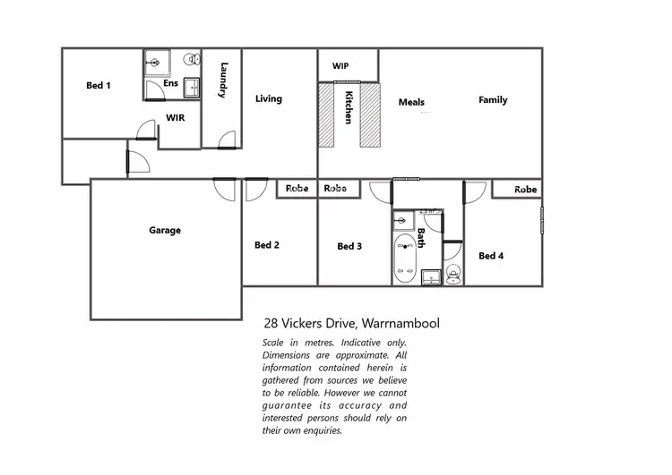 Floorplan of Homely house listing, 28 Vickers Drive, Warrnambool VIC 3280