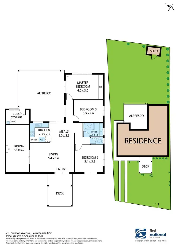 Floorplan of Homely house listing, 21 Townson Avenue, Palm Beach QLD 4221