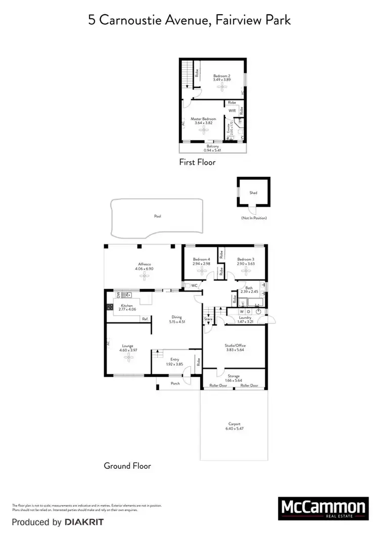 Floorplan of Homely house listing, 5 Carnoustie Avenue, Fairview Park SA 5126