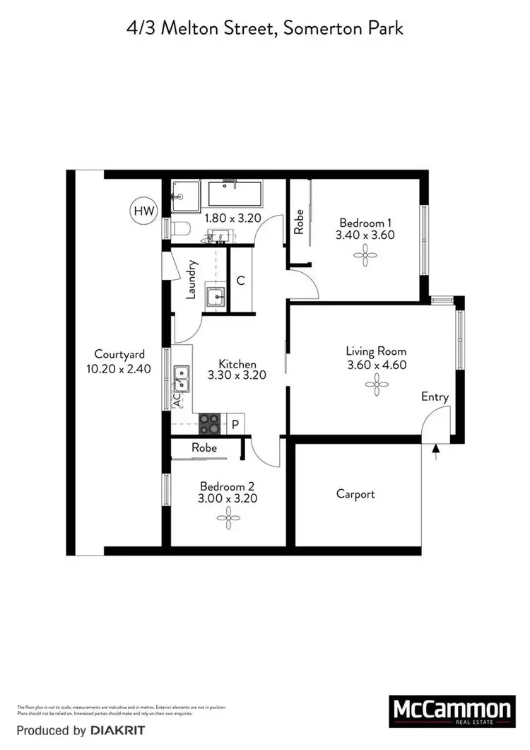 Floorplan of Homely unit listing, 4/3 Melton Street, Somerton Park SA 5044