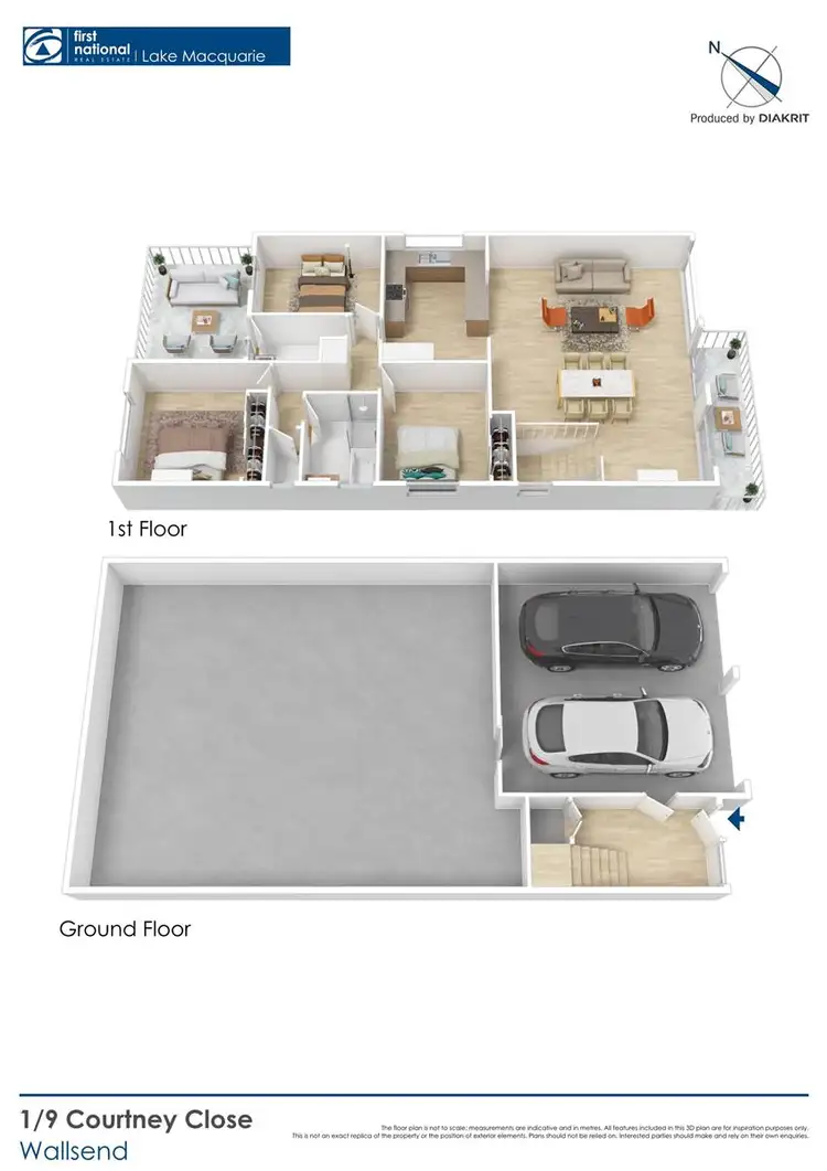 Floorplan of Homely house listing, 1/9 Courtney Close, Wallsend NSW 2287