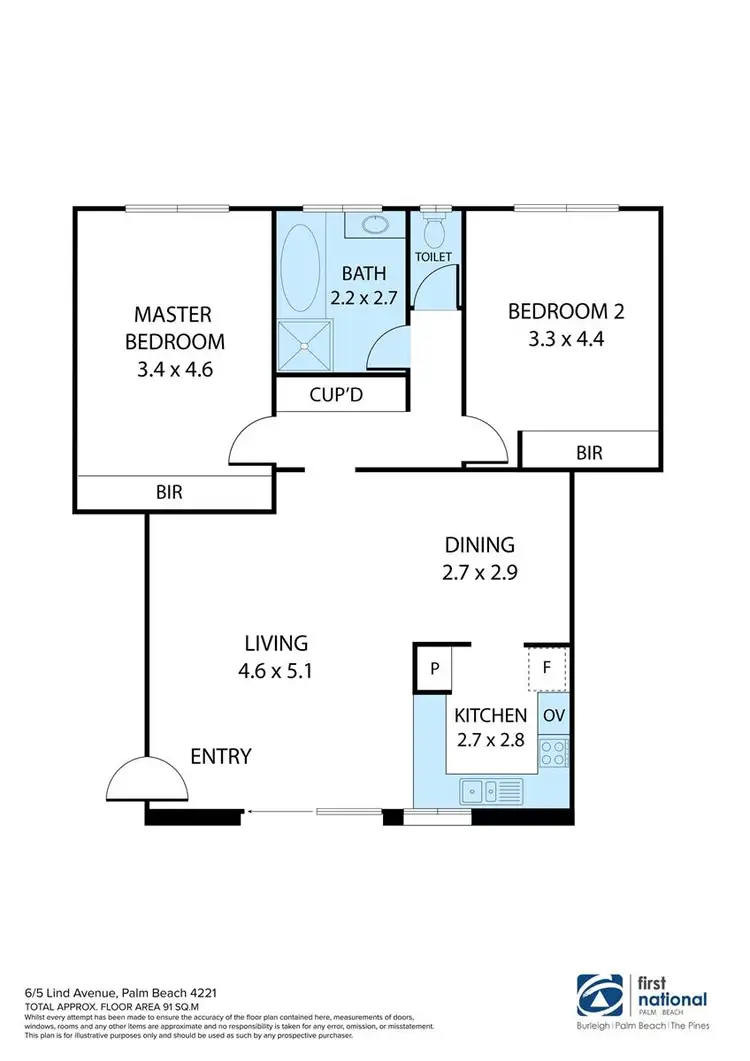 Floorplan of Homely unit listing, 6/5 Lind Avenue, Palm Beach QLD 4221