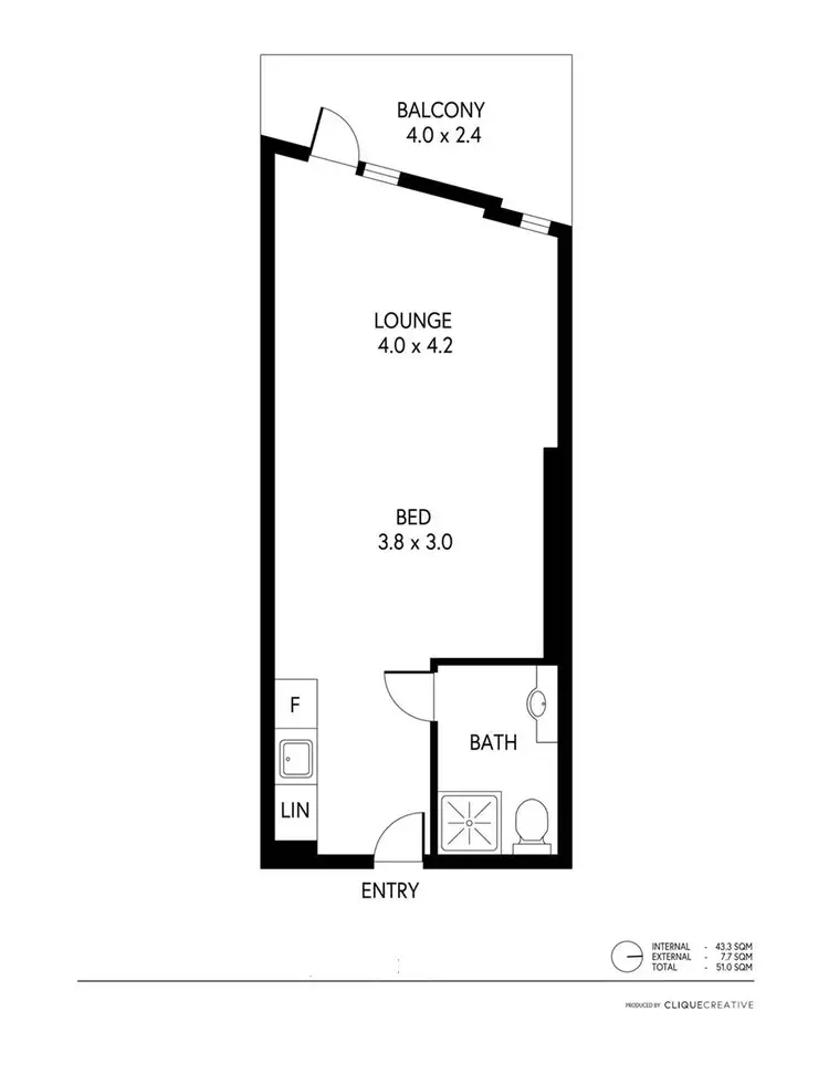 Floorplan of Homely apartment listing, 506/61 Hindmarsh Square, Adelaide SA 5000