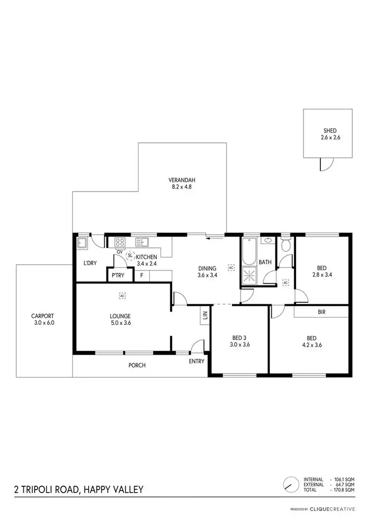 Floorplan of Homely house listing, 2 Tripoli Road, Happy Valley SA 5159
