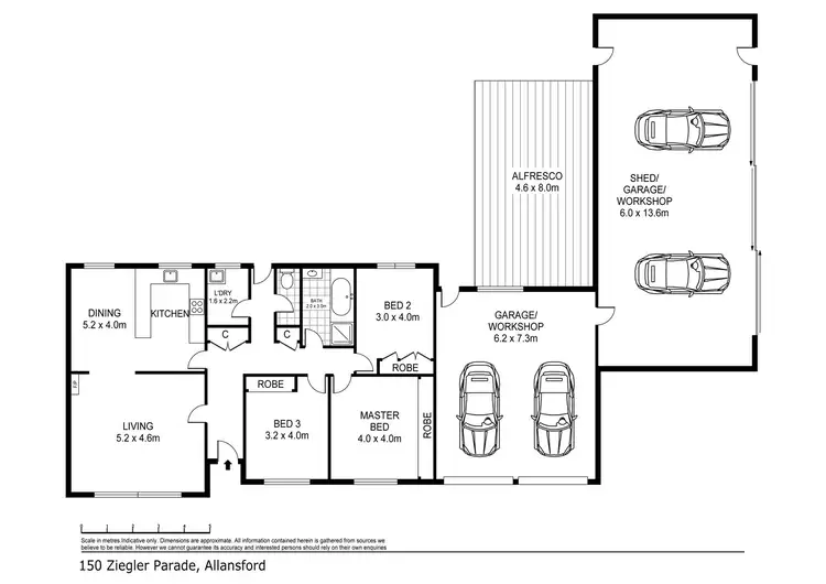 Floorplan of Homely house listing, 150 Ziegler Parade, Allansford VIC 3277