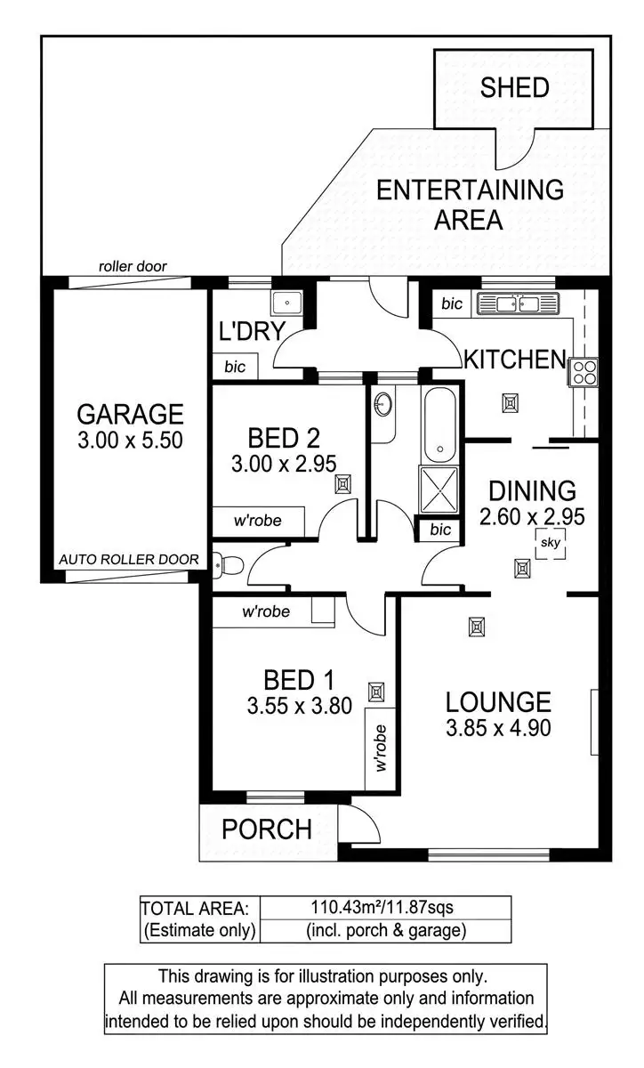 Floorplan of Homely unit listing, 9/35 Dunrobin Road, Hove SA 5048