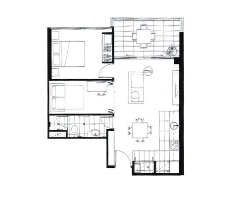 Floorplan of Homely apartment listing, 1702/55 Railway Terrace, Milton QLD 4064
