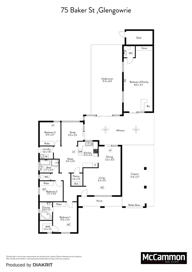 Floorplan of Homely house listing, 75 Baker Street, Glengowrie SA 5044