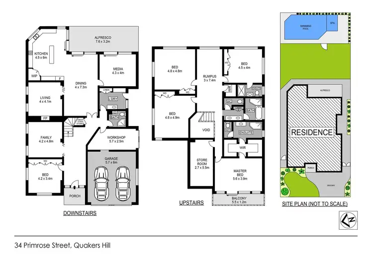 Floorplan of Homely house listing, 34 Primrose Street, Quakers Hill NSW 2763
