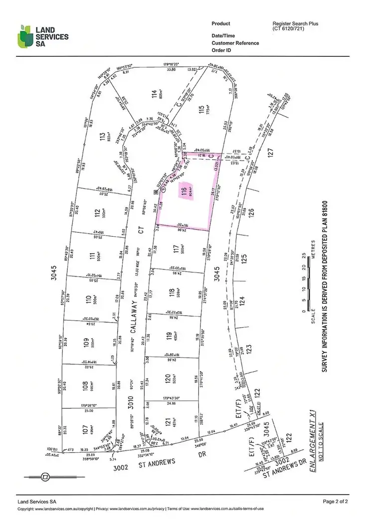 Floorplan of Homely land listing, LOT 116/10 Callaway Court, Port Hughes SA 5558