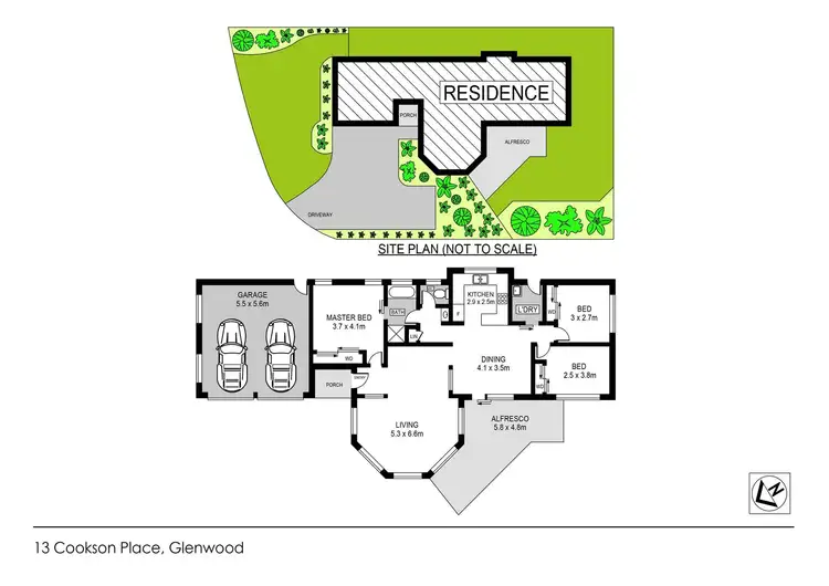 Floorplan of Homely house listing, 13 Cookson Place, Glenwood NSW 2768