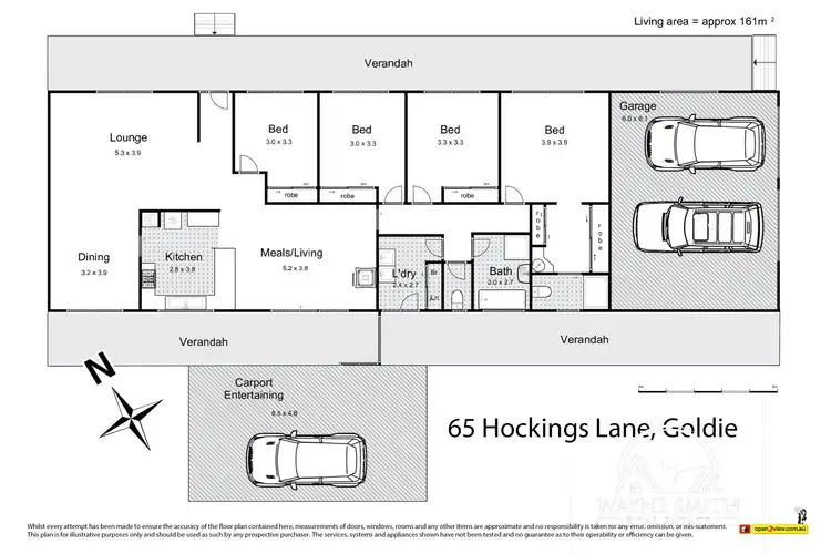 Floorplan of Homely house listing, 65 Hockings Lane, Goldie VIC 3435