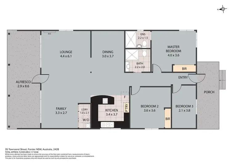 Floorplan of Homely house listing, 35 Townsend Street, Forster NSW 2428