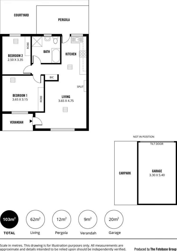 Floorplan of Homely unit listing, 2/97 McInerny Avenue, Mitchell Park SA 5043