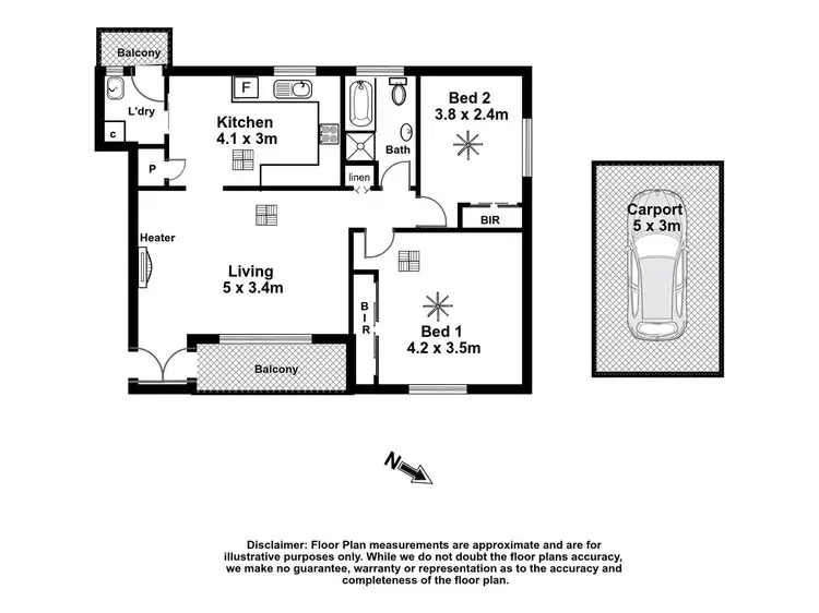 Floorplan of Homely apartment listing, 11/107 Beach Street, Grange SA 5022