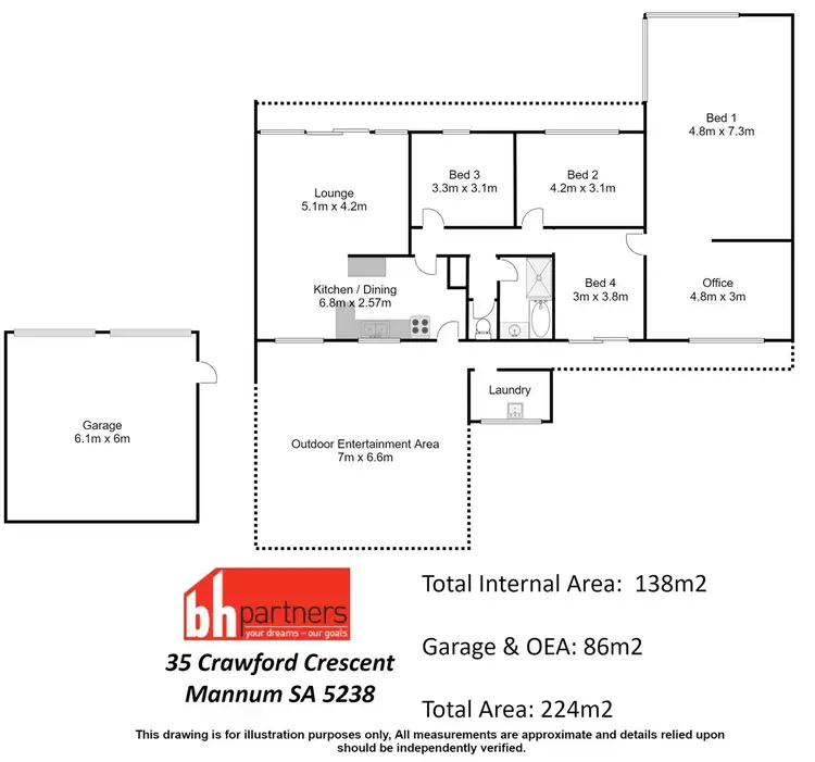Floorplan of Homely house listing, 35 Crawford Crescent, Mannum SA 5238